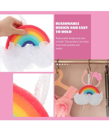 Kisangel Rainbow Bath Balls - 4 Pcs Colorful Bath Sponge & Scrubber - Perfect for Rainbow Parties & Shower Decorations - Buy Online on SooperMarket.com