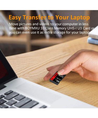 BOYMXU Professional 1000x Class 10 64GB Memory Card - U3 High Speed for Computer, Cameras, and Camcorders - Up to 95MB/s - Red/Black - Buy Online on SooperMarket.com