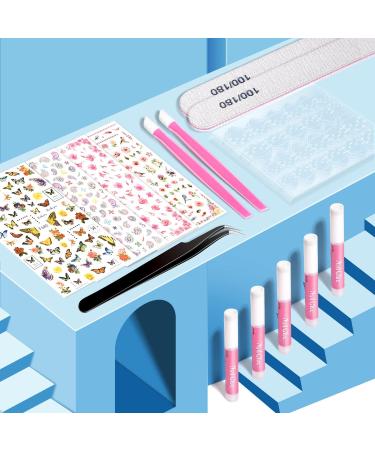 720PCS Almond Press on Nails Medium MORGLES - 24 Colors False Nails with Glue Adhesive Tabs, Tweezer, Medium Glossy Almond -10 Sizes - Buy Online on SooperMarket.com