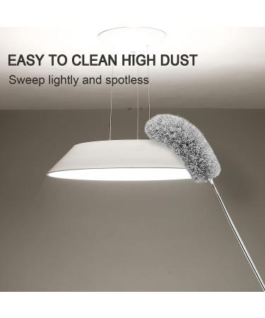VMVN Microfiber Duster with Extension Pole - Reusable Ceiling Fan & Blade Cleaner | Gray - Buy Online on SooperMarket.com