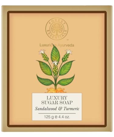 Forest Essentials Sandalwood and Turmeric Luxury Sugar Soap 125g