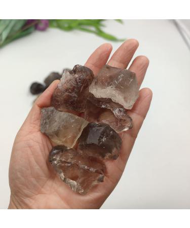 1pc Natural Smoky Raw Rough Stone Quartz Crystal Specimen Reiki Home Decoration Real Crystals kaixun - Buy Online on SooperMarket.com