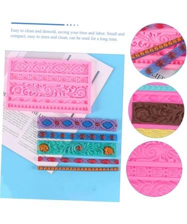 IMIKEYA 3pcs Silicone Cake Mold Silicone Cupcake Molds Vintage Candy Cake Decoration Mold Cake Decors Mold Cupcakes Baroque Fondant Molds Baking Tool The Flowers Fondant Cake Silica Gel 19X12X1CMx3pcs - Buy Online on SooperMarket.com
