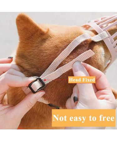 Soft Basket Dog Muzzle for Small Medium Large Dogs - Prevent Biting, Chewing, and Barking - Breathable, Adjustable Straps - Pet Puppy Mouth Cover (S Pink) - Buy Online on SooperMarket.com