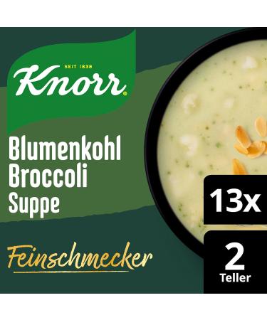 Knorr Gourmet Cauliflower Broccoli Soup - Delicious Vegetable Soup with Sustainably Grown Veggies | 13x2 Plates (48g) - Buy Online Internationally - Buy Online on SooperMarket.com