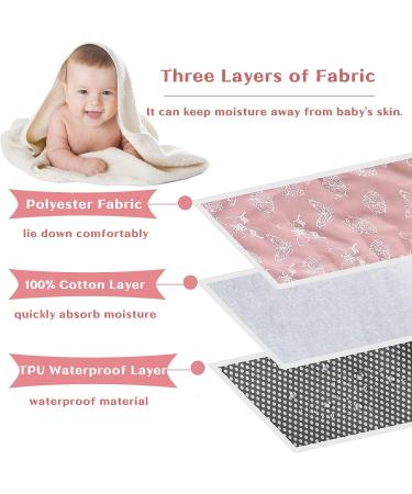 Portable Changing Mat | Foldable Travel Urinal Pad | Waterproof Nappy Change Mat - 60cm x 35cm - Pink - Buy Online on SooperMarket.com