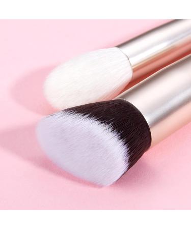 Jessup 20pcs Professional Makeup Brush Set - Natural Bristle for Foundation, Eyeshadow, Blusher - Concealer Brush Included - Blushing Bride T291 - Buy Online on SooperMarket.com
