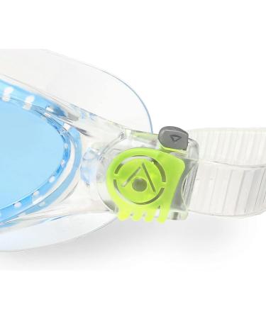 Aquasphere Vista JR Swimming Goggles for Kids | UV Protection Leak-Free Silicone Seal | Perfect for Boys & Girls Ages 6+ - Transparent & Light Green-Blue Lens - Buy Online on SooperMarket.com