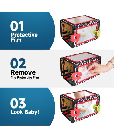 Venditer Baby Mirror Toys | Educational Foldable Prone Toys for Newborns 0-9 Months | High Contrast Black & White Children's Toy - Buy Online on SooperMarket.com