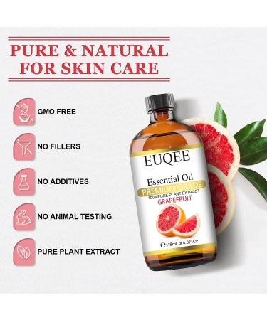 Grapefruit Essential Oil 118mL Pure Grapefruit Oil Large Capacity Essential Oil with Glass Dropper for Diffuser Aromatheraphy DIY Soap (4fl.oz) Classic-15 - Buy Online on SooperMarket.com