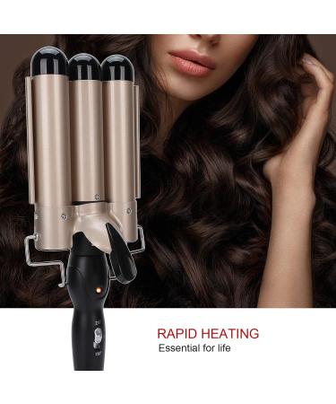 FILFEEL 3 Barrel Curling Iron Wand 28mm-32mm Hair Curler Waver Crimper Hair Styling Tool 110V 240V(EU-32mm) - Buy Online on SooperMarket.com