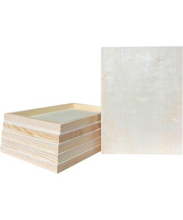 9x12 Wood Canvas 6-Pack - Framed Wooden Panel Boards for Painting and Pouring Crafts - Buy Online on SooperMarket.com