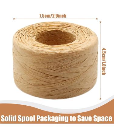 Anvin 2 Rolls Natural Raffia Paper Ribbon Matte Twine Raffia Ribbon Paper Decorative String for Festival Gift Wrapping  Crafts and DIY 1/4 Wide by 330 Feet Each Roll (Natural Color) - Buy Online on SooperMarket.com