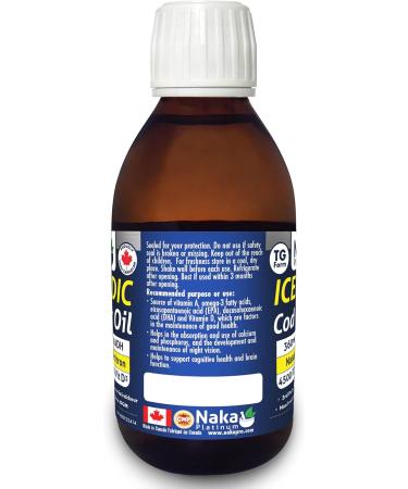 Naka Platinum Icelandic Cod Liver Oil TG form Natural Lemon Flavour Made in Canada (200ml) 200 ml (Pack of 1) - Buy Online on SooperMarket.com