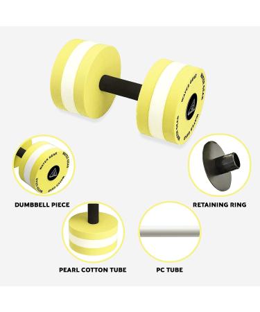 Water Gear Hydro Buoys - Yellow/White - Upper Body Pool Exercise for Back, Arms & Chest - Buy Online on SooperMarket.com
