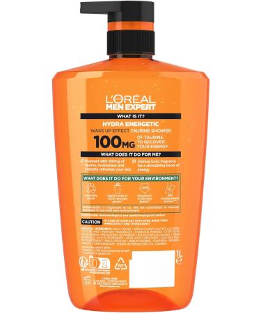 L'Or al Men Expert Hydra Energetic Shower Gel Large XXXL 1L Hydra Energetic 1 l (Pack of 1) - Buy Online on SooperMarket.com