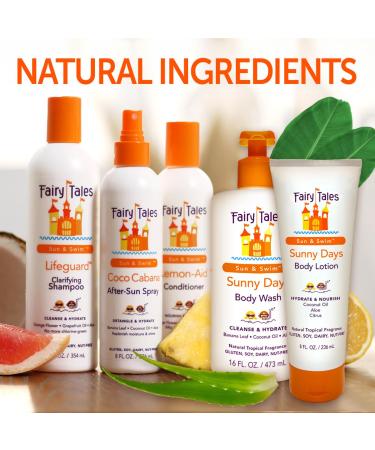 Fairy Tales Sun & Swim After Sun Lotion for Kids - Hydrating Aloe & Coconut Oil Care - 8 oz - Buy Online on SooperMarket.com