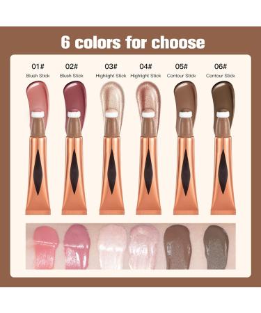 Tongyend Liquid Contour Beauty Wand Blush Stick Cream Contour Stick and Highlighter with Cushion Applicator Long Lasting Face Blush Illuminator Makeup Stick Liquid Bronzer Super Silky(Contour 05) Contour 05 10 g (Pack of 1) - Buy Online on SooperMarket.com
