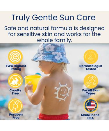 TruKid Sport SPF30 Face Sunscreen - Unscented Natural Reef-Friendly | Travel Size Baby & Kids Sunscreen - Water Resistant Beach Defense for All Ages - Buy Online on SooperMarket.com