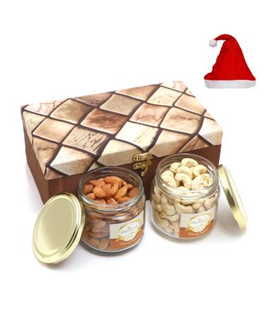 Jaiccha Ghasitaram Christmas Gifts Miracle Box of 2 Jars of Cashews and Almonds Miracle Box of 2 Jars Of Cashews & Almonds Cap