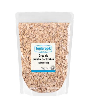 Organic Jumbo Oat Flakes (Gluten Free) 1kg | Certified Organic by Fenbrook Organic