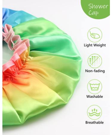 Mikimini Unicorn Shower Hood for Women & Kids - Reusable Double Waterproof Soft PVC Lining 2-Pack - Buy Online on SooperMarket.com