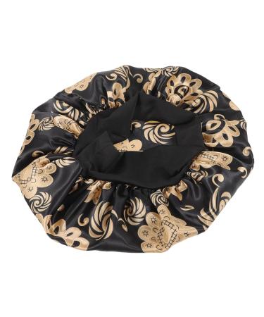 PLAFOPE Satin Sleep Cap Set - Elastic Headband & Broadside Shower Cap - Girls Hair Ties - 26x26cm - 2pcs - Buy Online on SooperMarket.com
