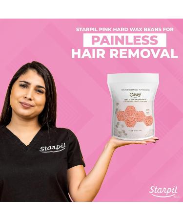 Starpil Wax 1000g Pink Hard Wax Beans - Painless Hair Removal for Face, Bikini, Brazilian - Stripless Wax Beads - Low Temp Polymer Blend - 2.2lb Pack - Buy Online on SooperMarket.com