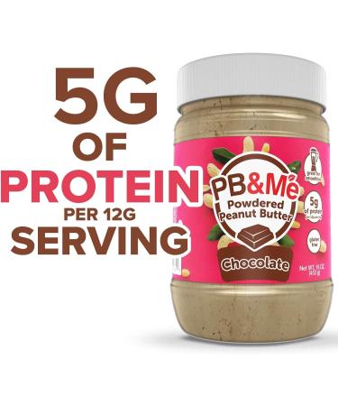 PB&Me Sugar Free Peanut Butter Powder - Powdered Peanut Butter No Sugar for Low Calorie Snacks & Powdered Peanut Butter - Chocolate Peanut Butter Powder Peanut Powder for Smoothies - Buy Online on SooperMarket.com