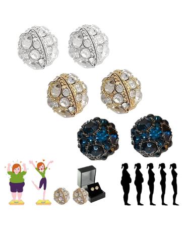 Dorina EarAcupressure Magnetherapy Detoxi Earrings Dorina Earrings for Weight Loss Dorina Earrings Dorina Ear Acupressure Magnetherapy Detox Earrings Acupressure Earrings for Women 3pcs-b