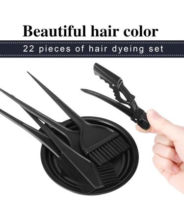 Zuimei 20 Pcs Hair Dye Tools Kit - Hair Colouring Beauty Salon DIY Set with Bowl, Brush, Gloves & Clips - Buy Online on SooperMarket.com