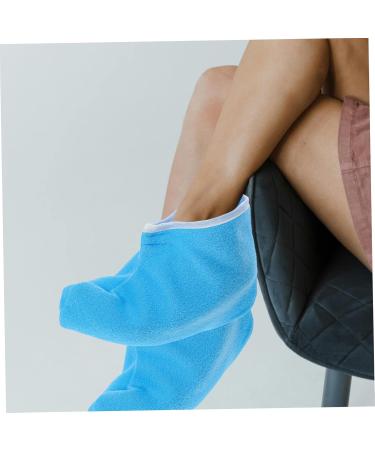 PLAFOPE 1 Pair Waxed Cotton Footmuffs Paraffin Wax Spa Foot Covers Wax Warming Covers Foot Spa Wrapping Cover Wax Booties Paraffin Bath Bags Foot Spa Booties Paraffin Foot Covers Polyester 26.50X19.00X1.00CM Blue - Buy Online on SooperMarket.com