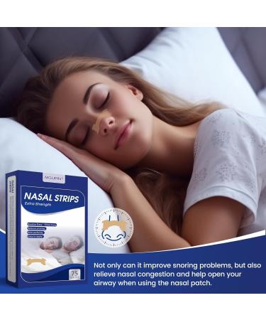 MQUPIN Upgraded Nasal Strips Safe Promotes Nose Breathing Easy Removal(66mm*19mm) (75 Counts 1 box) 75 pcs - Buy Online on SooperMarket.com