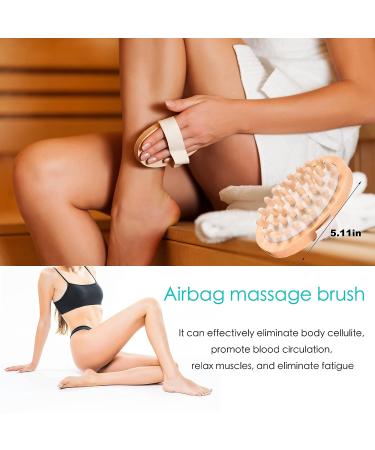 Spclsim Bath Brush Set - Body Exfoliating & Cleaning Scrubber with Long Wooden Handle - Buy Online on SooperMarket.com