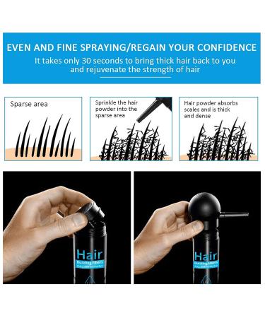 Waterproof Hair Fibers Powder for Thinning Hair & Hair Loss - Dark Brown - Instant Thickening with Spray Applicator for Men & Women - Bald Spots Filler - Undetectable & Long-Lasting Results - Buy Online on SooperMarket.com