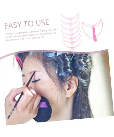 Mikinona Eyebrow Tools 3 Sets Eyebrow Aid Eyebrows Stencils Plastic Eyebrow Template Card Eyebrow Trimming Travel - Buy Online on SooperMarket.com