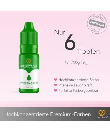 Goodbake Green Food Coloring (11ml) | Intensive & Highly Concentrated | Vegan Cake & Fondant Colorant - Buy Online on SooperMarket.com