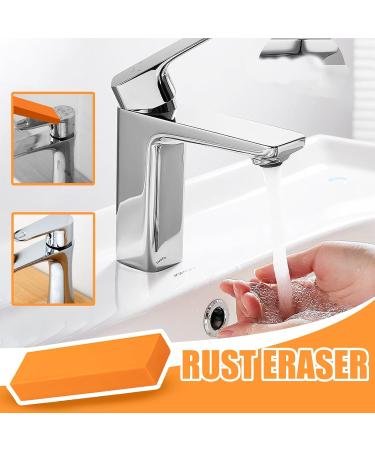 Faucet Stain Eraser - Rubber Dirt and Stains Remover Kitchen Tool Pot Bottom Scratch and Rust Remover Dirt and Stains Cleaner Orange Color for Faucet Kettle Dalynn - Buy Online on SooperMarket.com
