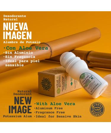Vital Green Roll On Deodorant | Potassium Alum & Aloe Vera | Sensitive Skin | 3.04 Fl Oz (3 Units) | Odor-Eliminating Non-Staining International Shipping - Buy Online on SooperMarket.com