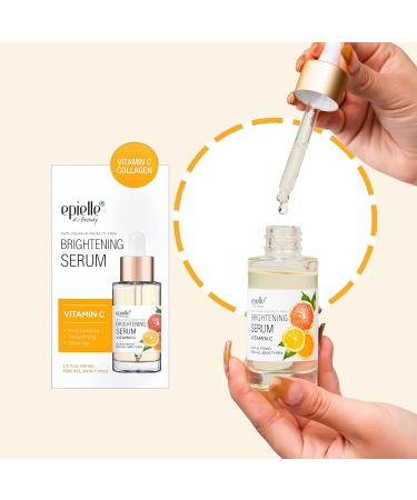 Epielle Vegan Anti Aging Serum for All Skin Types | Dark Spot & Wrinkle Treatment | Vitamin C Formula | Summer Skincare Gift - Buy Online on SooperMarket.com