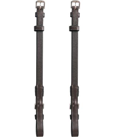 ExionPro Brown Bridle with Buckle Closure (16mm) & Matching Stitching | Replacement Cheek Piece - Full Size Horse Tack - Buy Online on SooperMarket.com