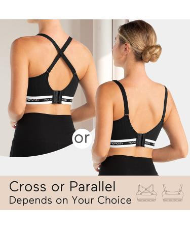 Momcozy Seamless Pumping Bra - Medium Black | Hands-Free Nursing & Pumping Support for Spectra, Lansinoh, Philips Avent & More - Buy Online on SooperMarket.com