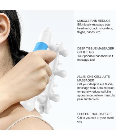 Shop Manual Fascia Massager - Reduce Fatigue & Relieve Muscle Tension for Neck & Back (Blue) | International Shipping - Buy Online on SooperMarket.com