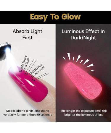 YTD Likomey Glow in the Dark Gel Nail Polish 15ml Neon Orange - Luminous UV Manicure Gel for Fluorescent Bright Nails | 0.50 Fl Oz - Buy Online on SooperMarket.com