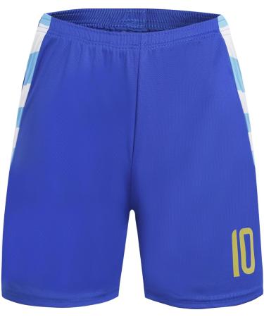 Hawkara Argentina #10 Messi Copa America Children's Jersey Set - Youth Football Shorts & Socks in Blue (Age 8-9) - Buy Online on SooperMarket.com