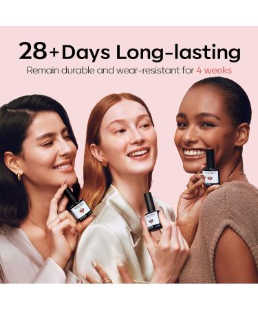 Modelones Gel Nail Polish Set 2 PCS 15 ML Sheer Jelly Nude Pink Translucent Glitter Gel Polish Set for Nail Art DIY Shimmer French Manicure at Home for Women Girls - Buy Online on SooperMarket.com