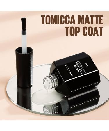 TOMICCA 15ML No Wipe Matte Gel Top Coat - Long Lasting DIY Nail Salon Finish - Buy Online on SooperMarket.com