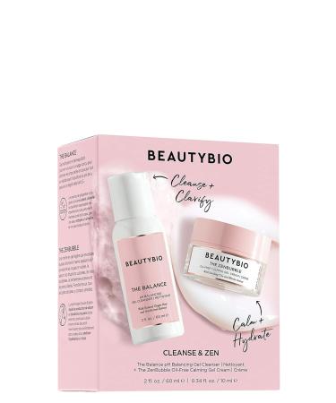 BeautyBio Cleanse & Zen Mini Set | pH Balancing Gel Cleanser & Calming Gel Cream | International Shipping - Buy Online on SooperMarket.com