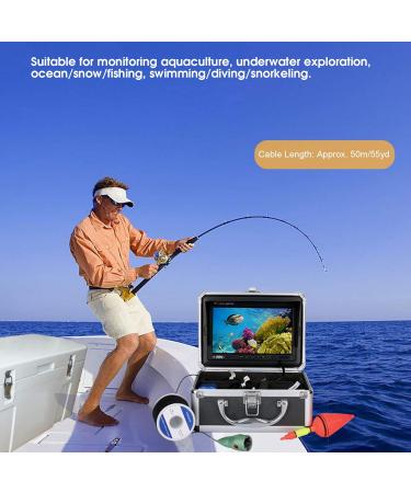 7in 1000TVL Underwater Fishing Camera - 50m Cable 6 LED Lights for ICE Sea & Boat Fishing | EU Shipping Available - Buy Online on SooperMarket.com