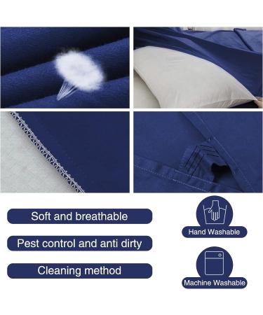 Lightweight Breathable Navy Sleeping Bag Liner | Compact Travel Bed Sheet 63*82.7 | Ideal for Camping, Home, and Hotel Use - Buy Online on SooperMarket.com